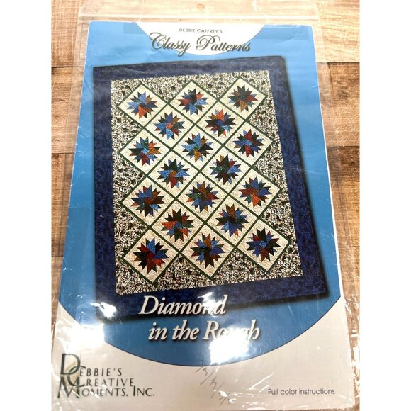 Debbie Caffreys Classy Patterns Diamond In The Rough Quilt Pattern Booklet - Picture 1 of 2